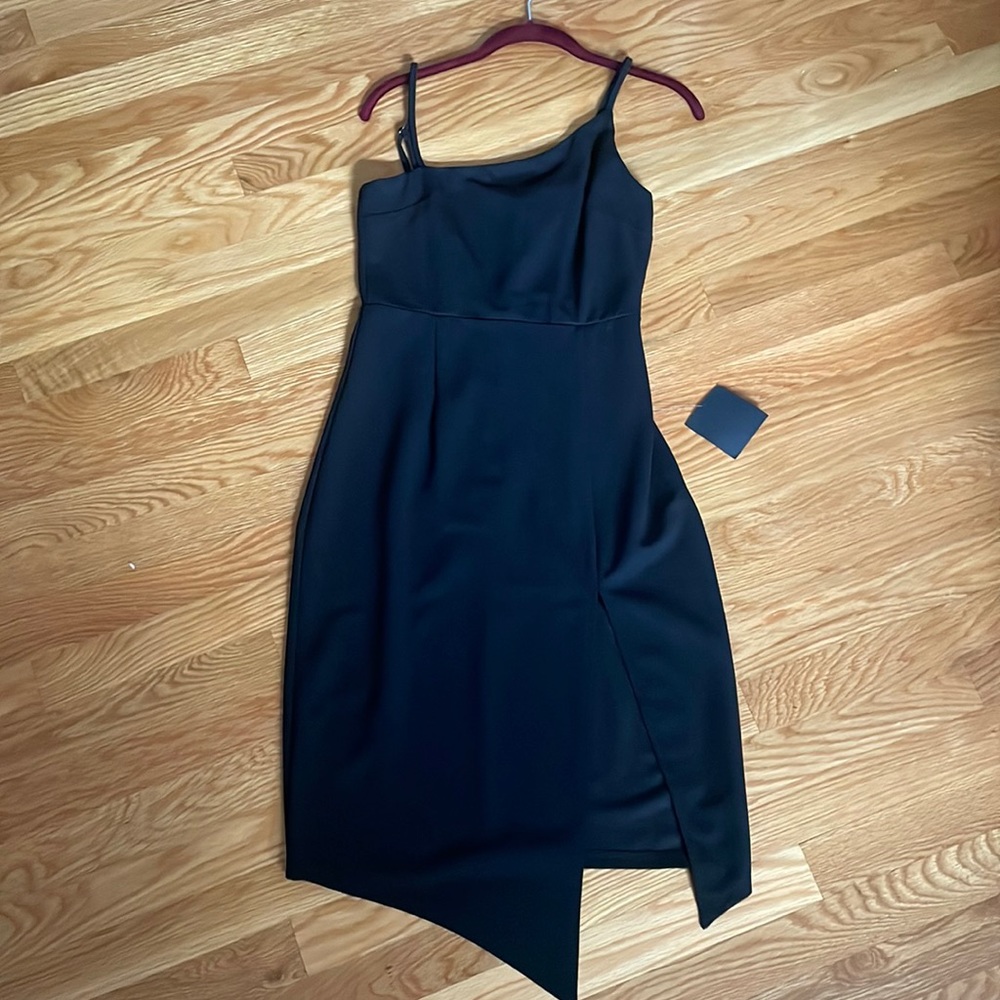 Shape the Night Asymmetrical Midi Dress
